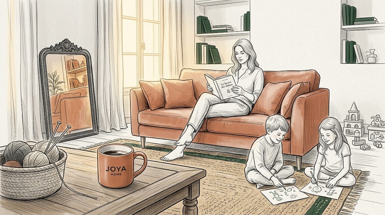 Aménager un salon familial rétro, chaleureux et pratique - Joya Home