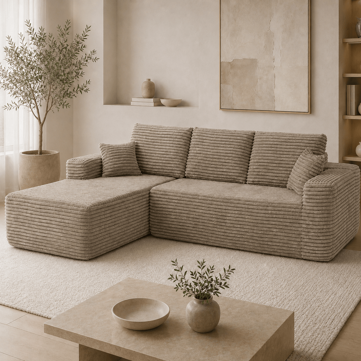 Canapé d'angle compact : confort et design pour petits salons