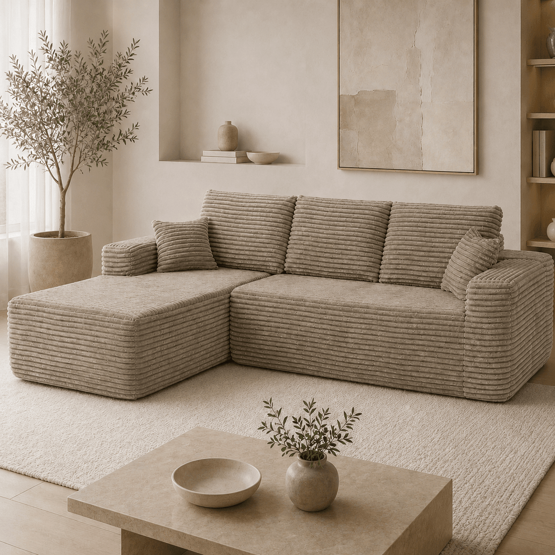 Canapé d'angle compact : confort et design pour petits salons - Joya Home