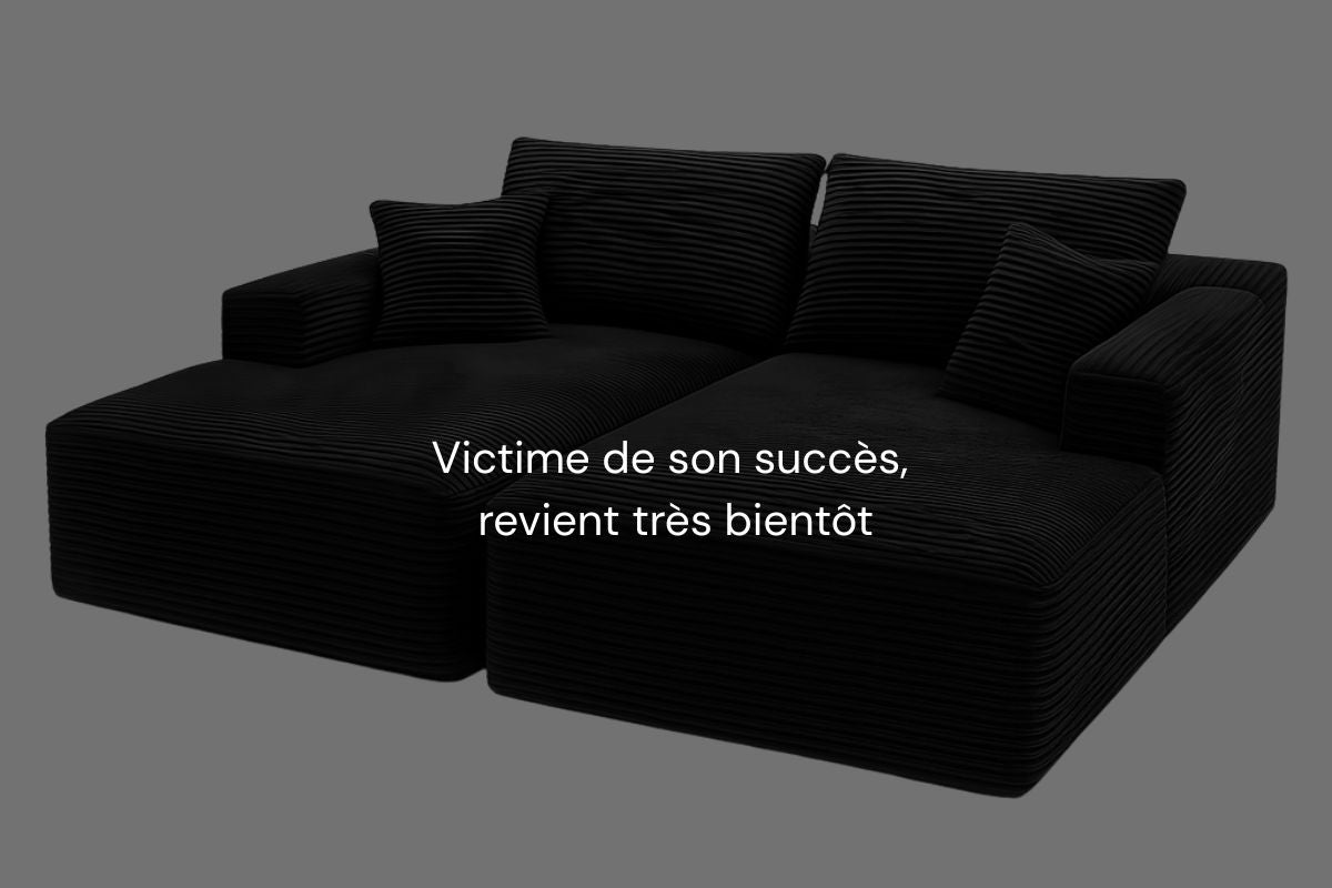 Canapé JUMO - Velours Côtelé Noir