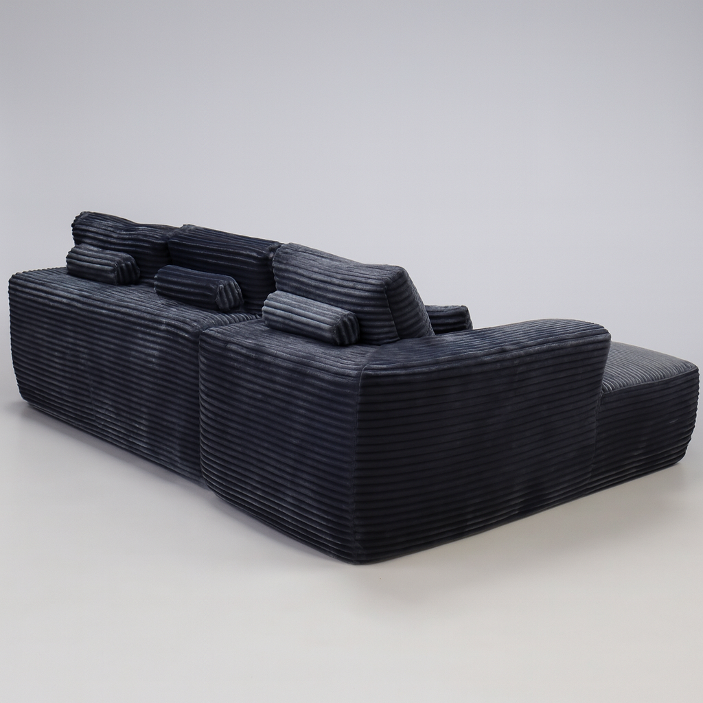 Canapé Meridia - Velours Côtelé ultra doux - Gris