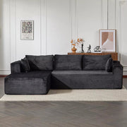 Canapé Meridia - Velours Côtelé ultra doux - Noir