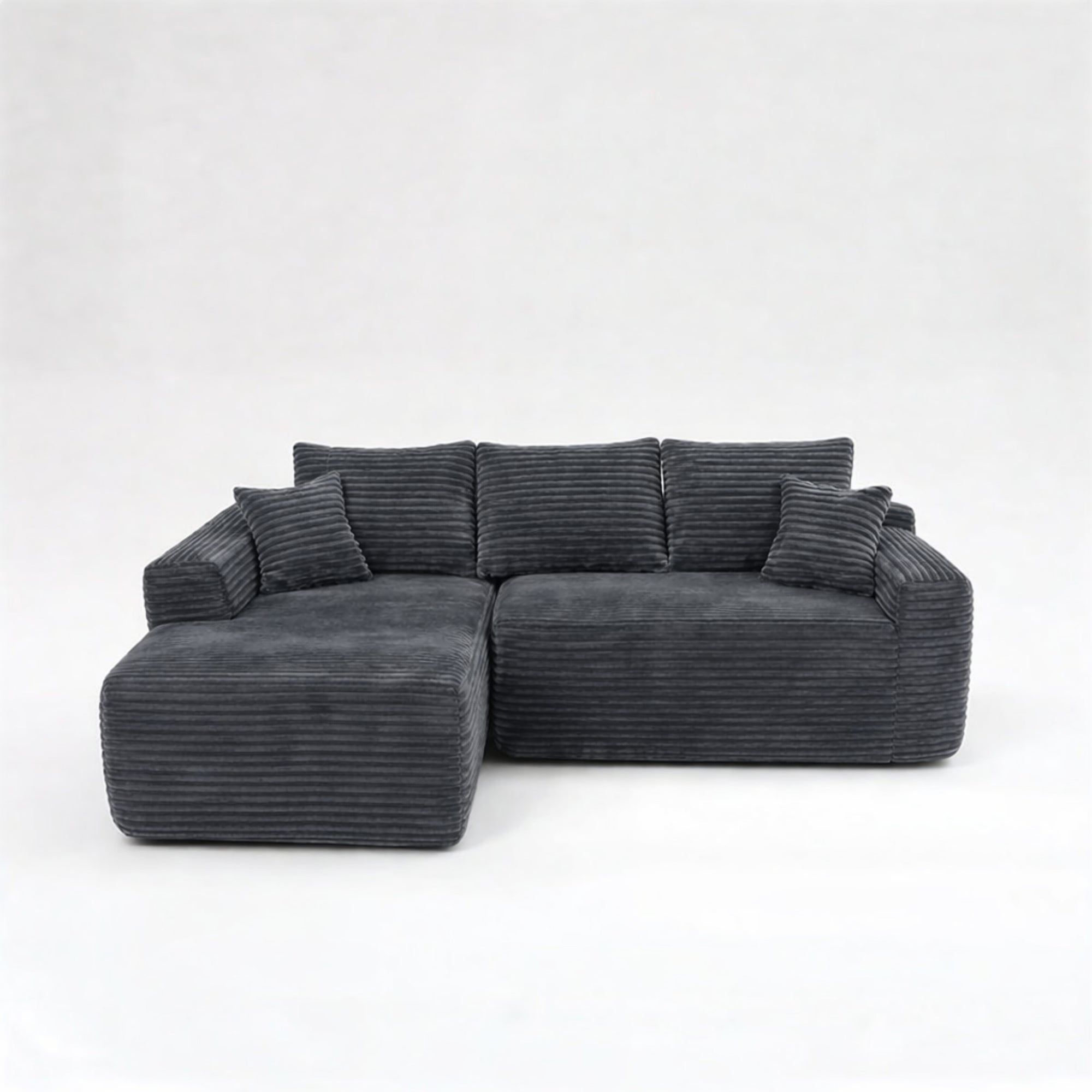 Le Méridia - Canapé d'angle en velours côtelé avec Méridienne