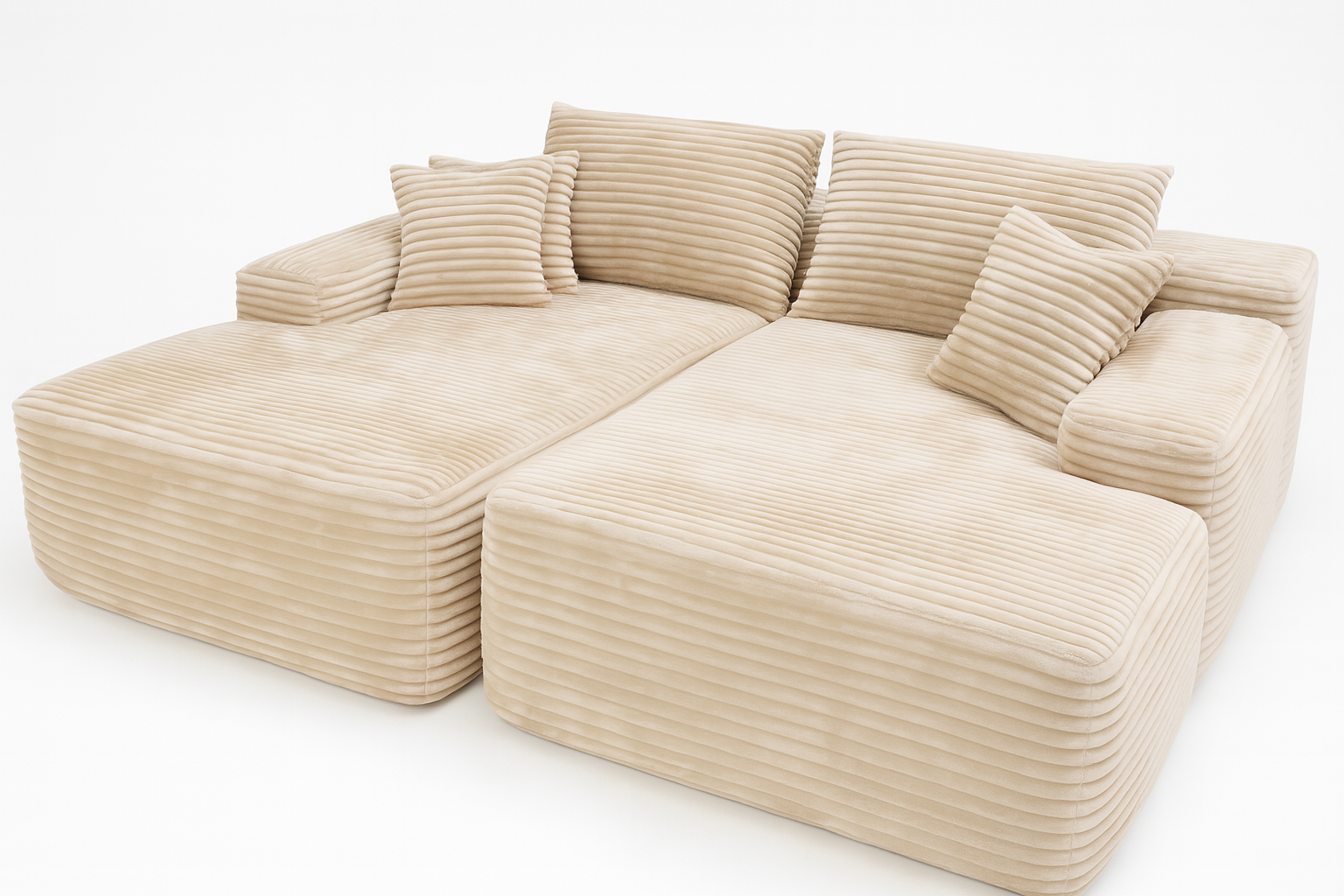 Canapé JUMO - Velours Côtelé Beige