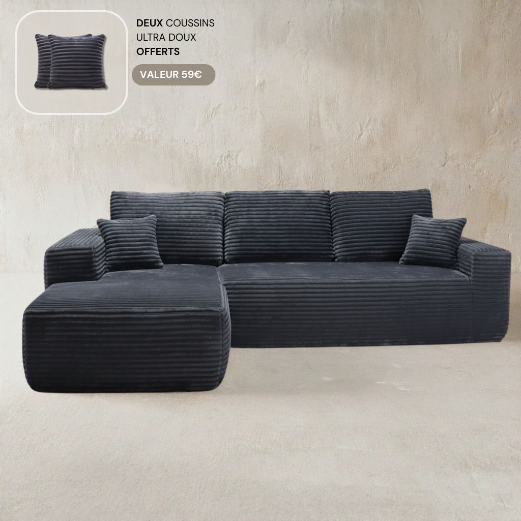 Le Meridia - Velours côtelé ultra doux - Gris