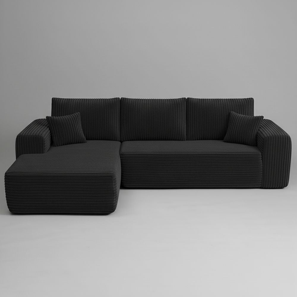 Le Meridia - Velours côtelé ultra doux - Noir