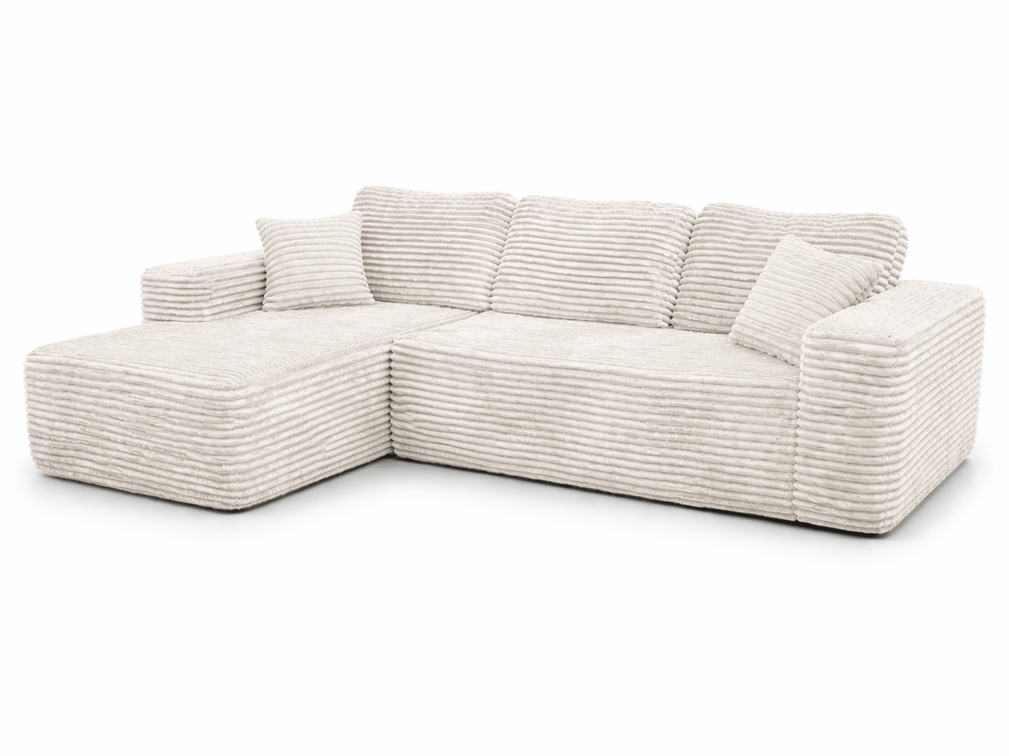 Le Méridia - Canapé d'angle en velours côtelé avec Méridienne - Joya Home