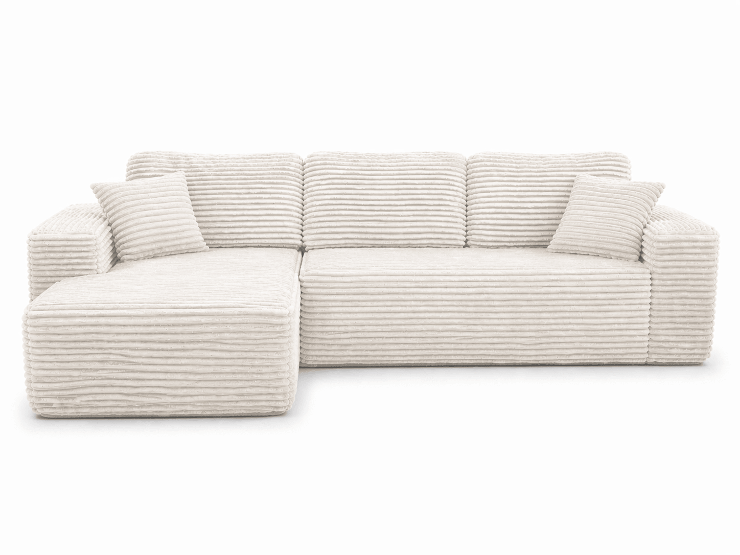 Le Méridia - Canapé d'angle en velours côtelé avec Méridienne - Joya Home