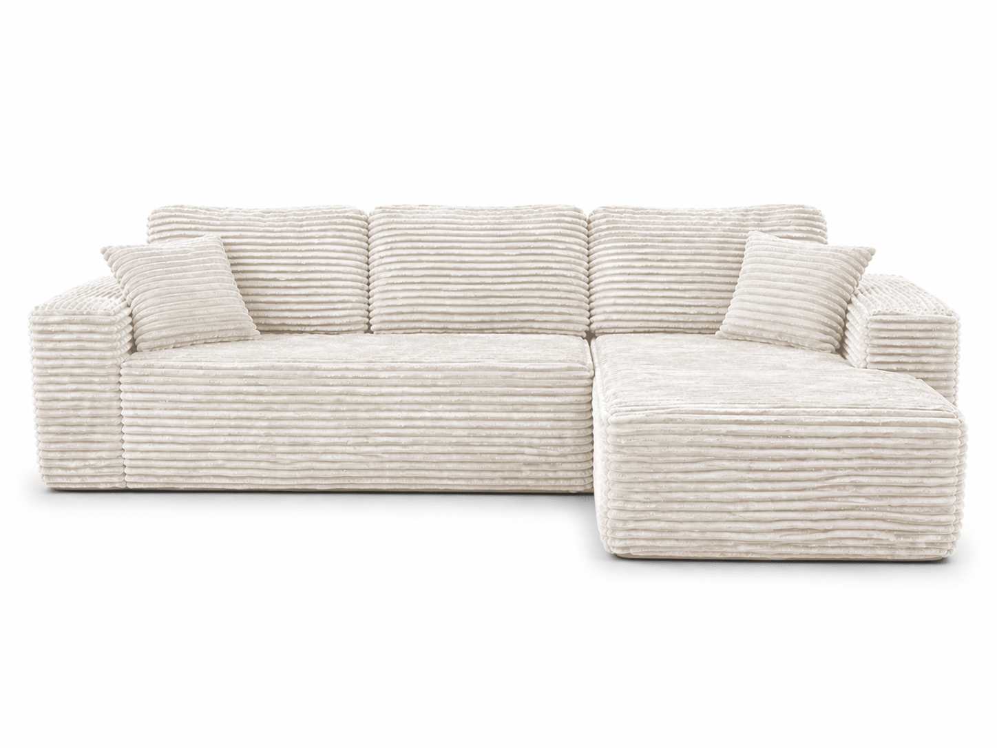 Le Méridia - Canapé d'angle en velours côtelé avec Méridienne - Joya Home