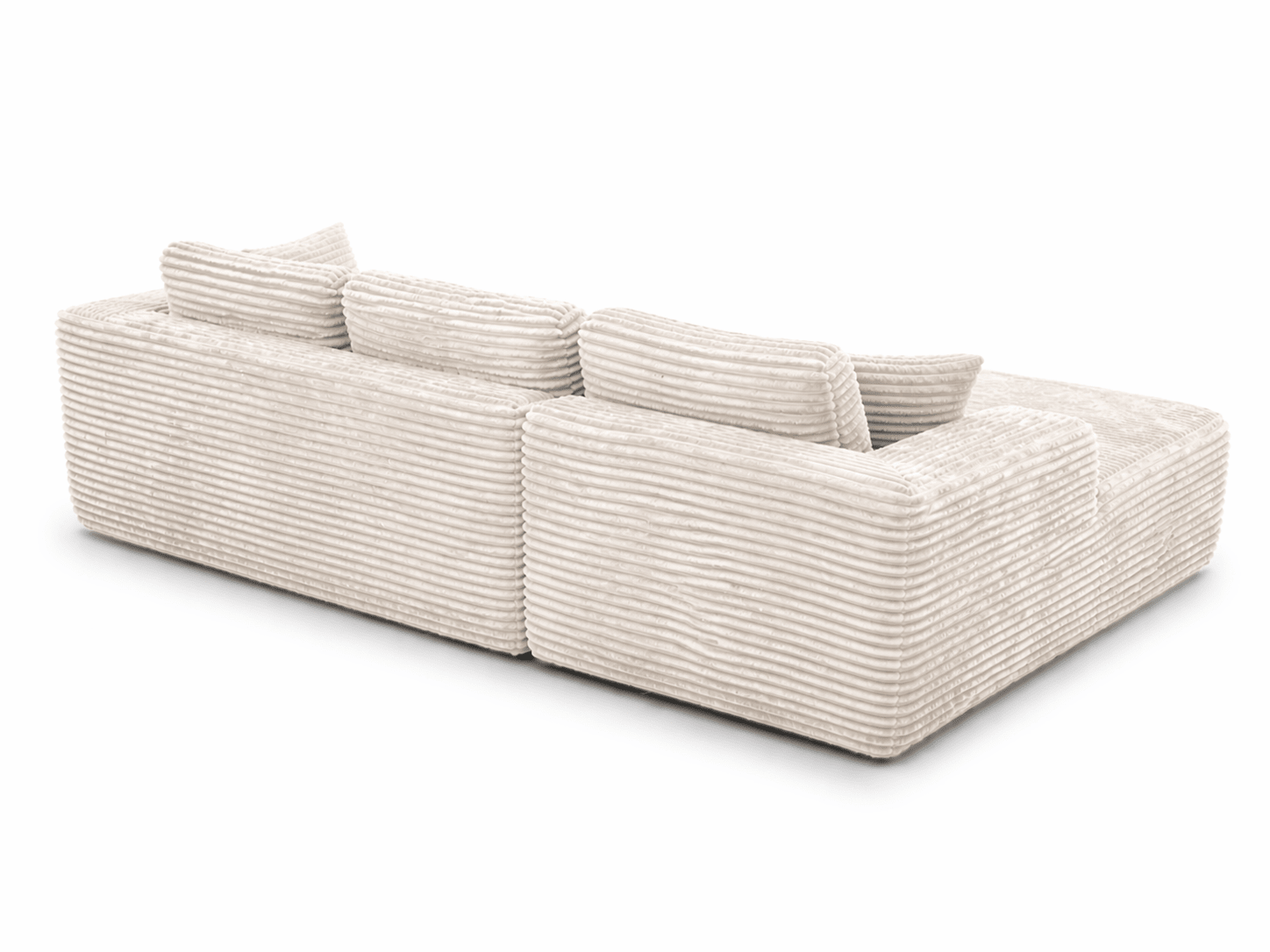 Le Méridia - Canapé d'angle en velours côtelé avec Méridienne - Joya Home