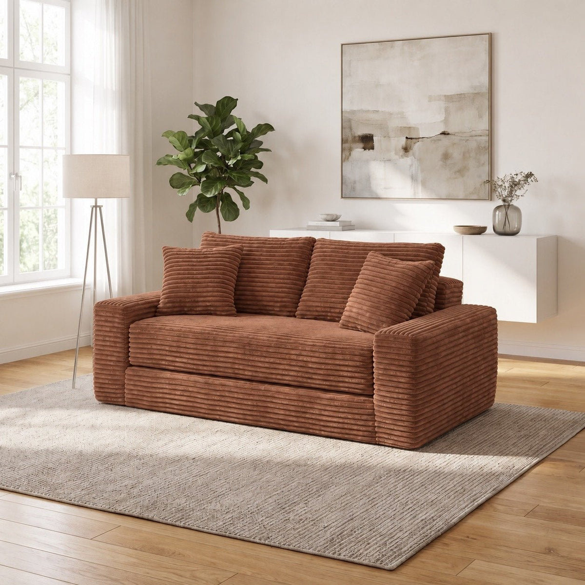 Le Reverso - Canapé convertible en velours côtelé ultra doux - Joya Home