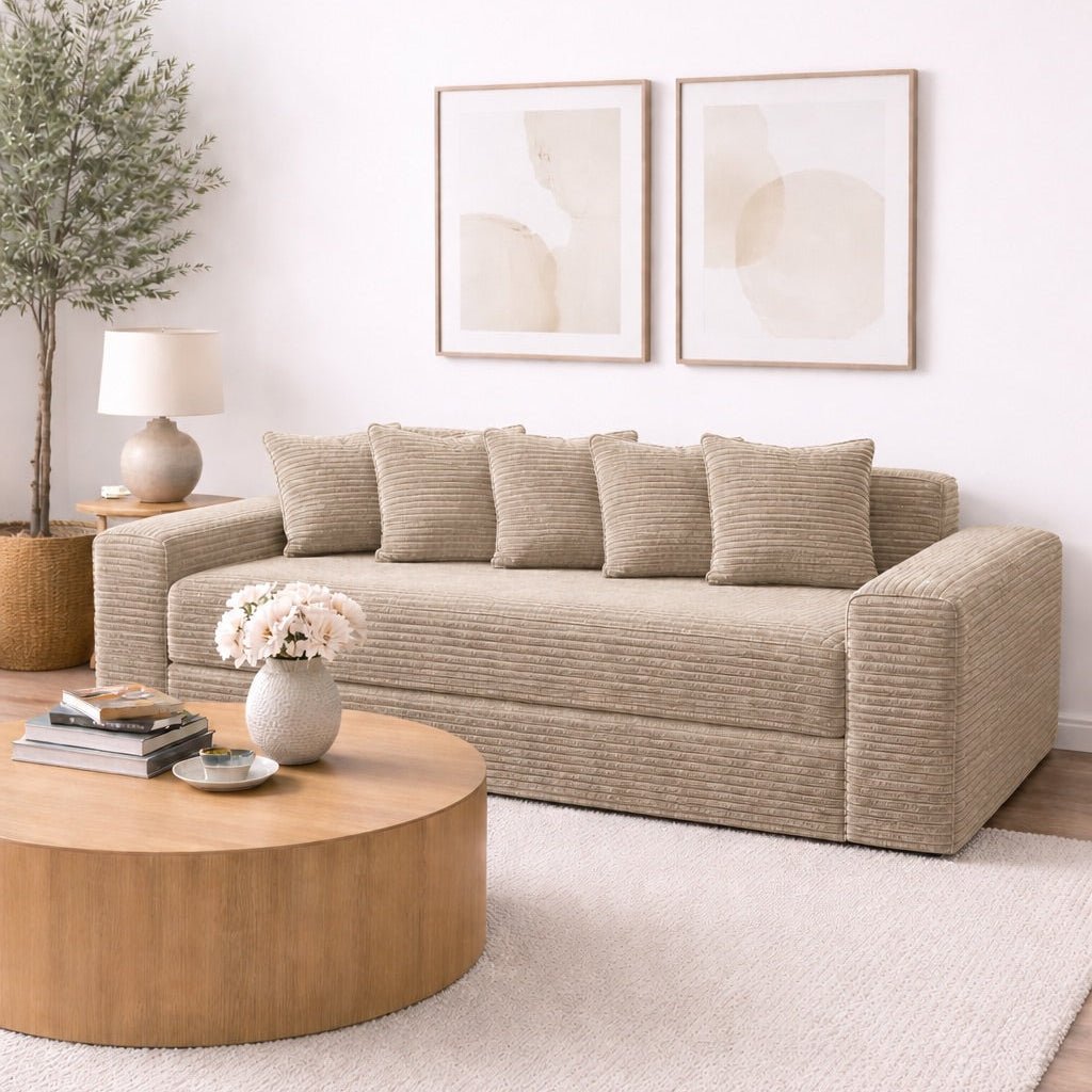 Le Reverso - Canapé convertible en velours côtelé ultra doux - Joya Home