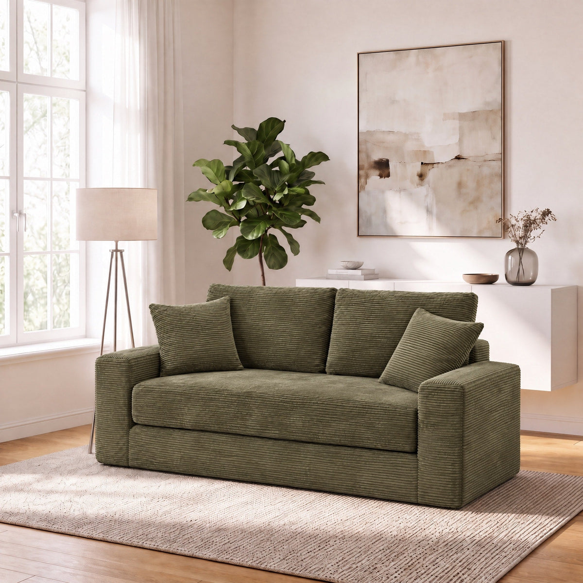 Le Reverso - Canapé convertible en velours côtelé ultra doux - Joya Home