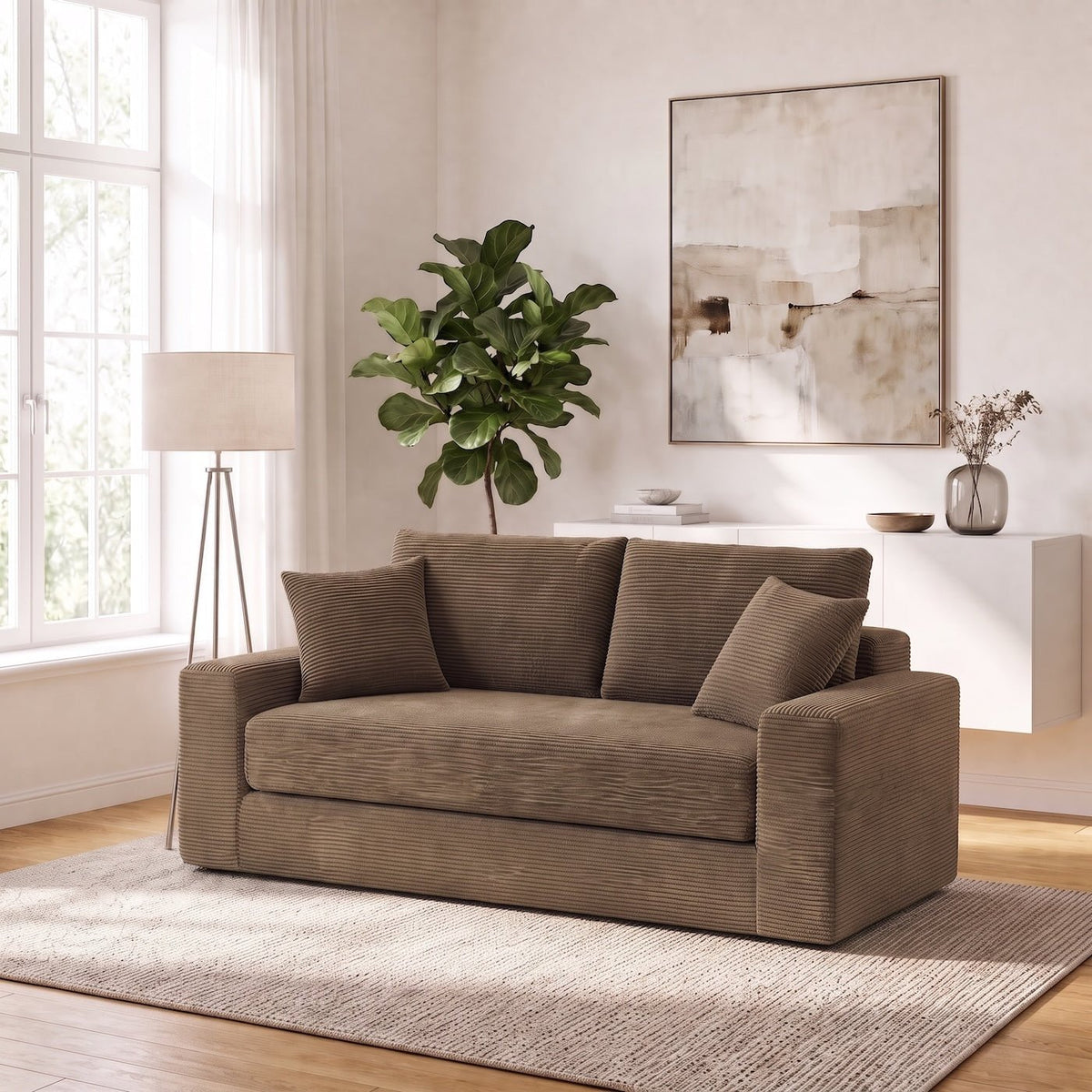 Le Reverso - Canapé convertible en velours côtelé ultra doux - Joya Home