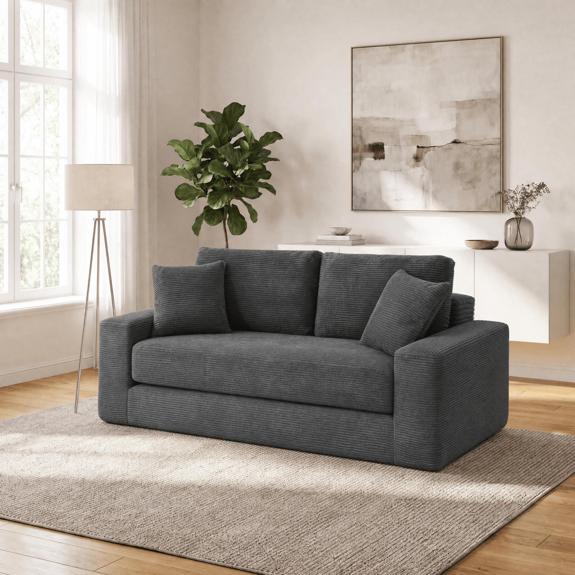 Le Reverso - Canapé convertible en velours côtelé ultra doux - Joya Home