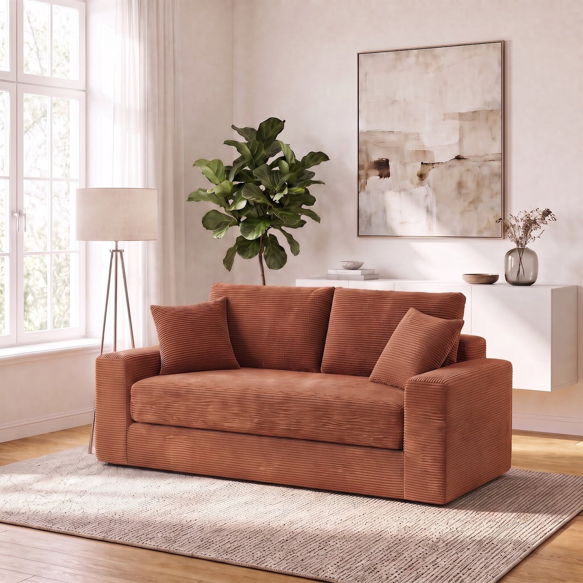 Le Reverso - Canapé convertible en velours côtelé ultra doux - Joya Home