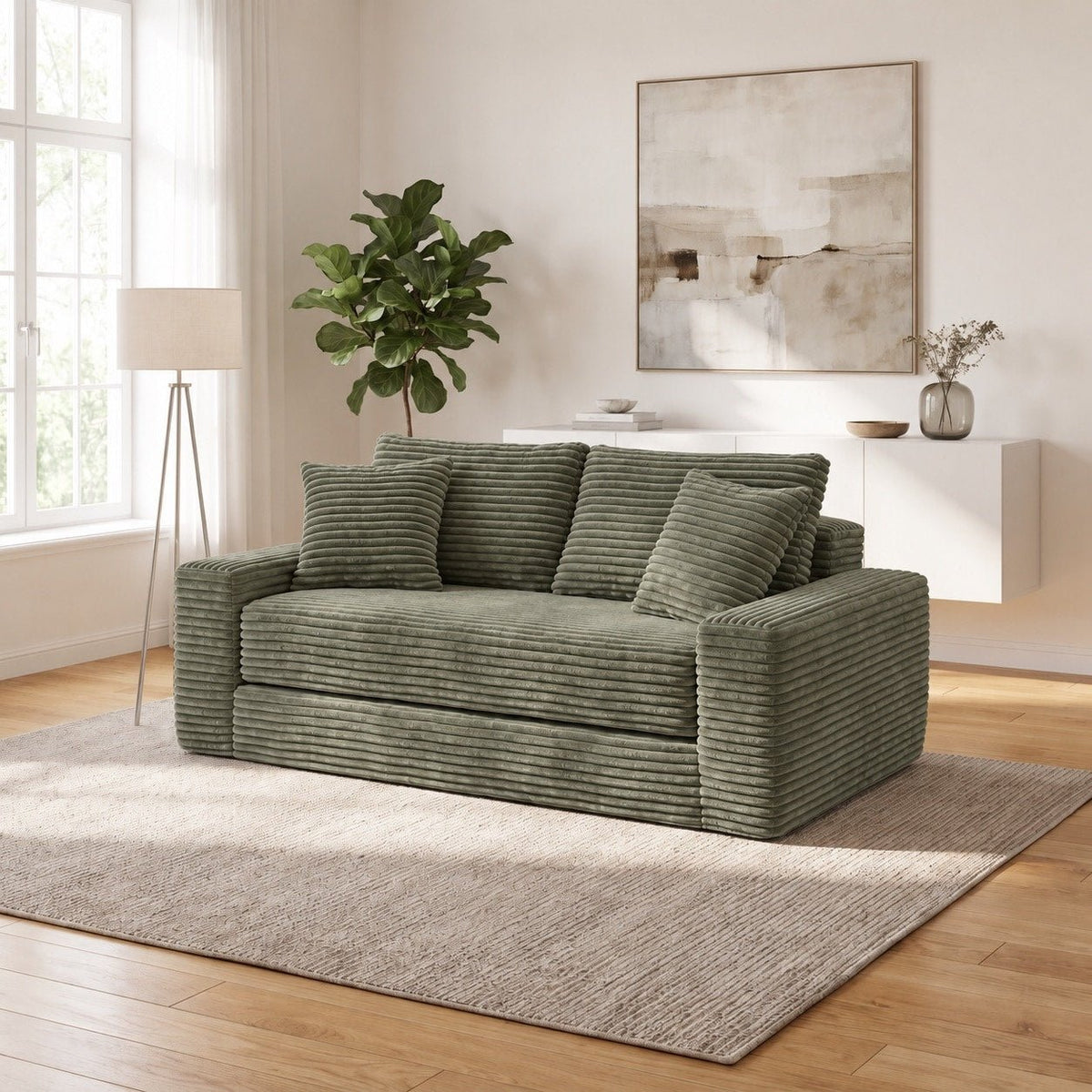 Le Reverso - Canapé convertible en velours côtelé ultra doux - Joya Home
