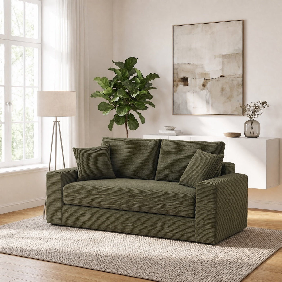 Le Reverso - Canapé convertible en velours côtelé ultra doux - Joya Home
