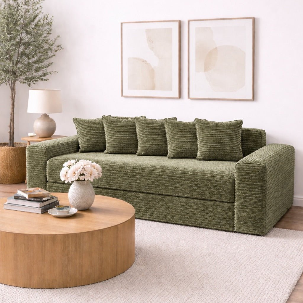 Le Reverso - Canapé convertible en velours côtelé ultra doux - Joya Home